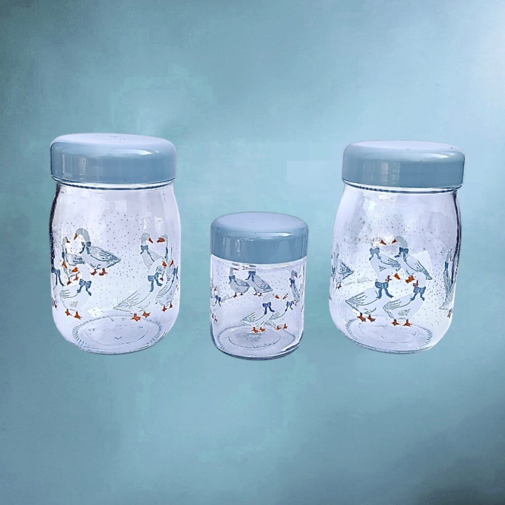 Lot de 3 bocaux Le Parfait décor oies