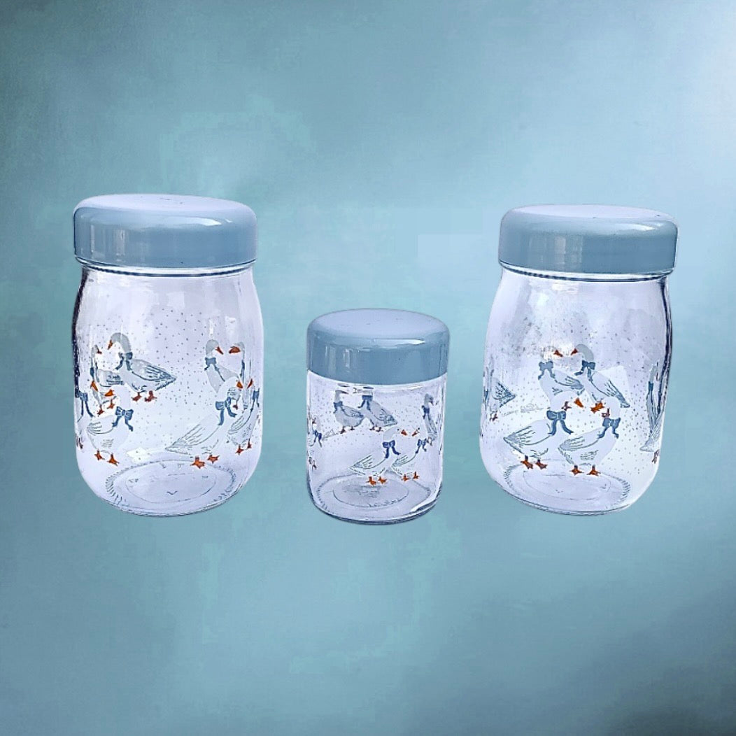 Lot de 3 bocaux Le Parfait décor oies