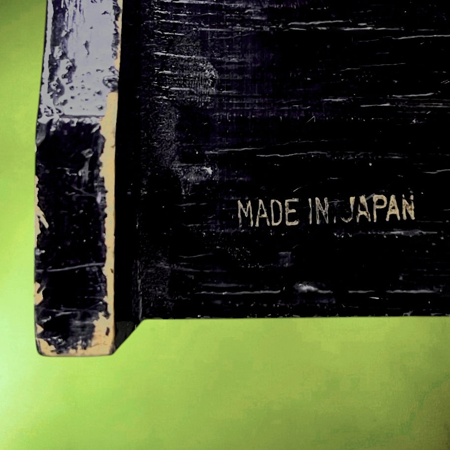 Boîte à Bijoux Musicale Japonaise en Bois Laqué Paysage Peint Main - Années 60