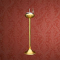 Cendrier sur pied vintage laiton doré et chrome
