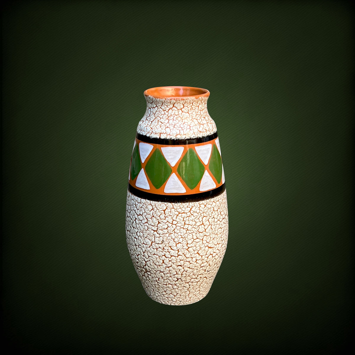 Vase Jasba Cortina 175-26 en Céramique à Émail Rétracté – Allemagne de l'Ouest, Années 50-60