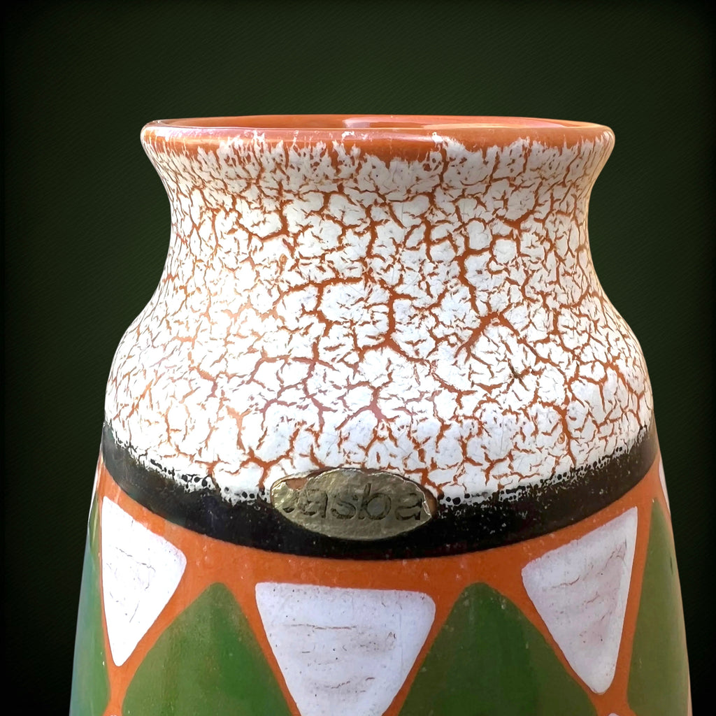 Vase Jasba Cortina 175-26 en Céramique à Émail Rétracté – Allemagne de l'Ouest, Années 50-60