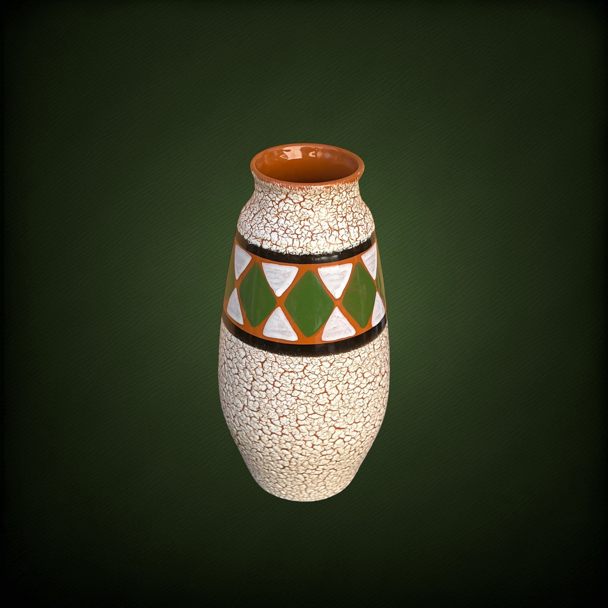 Vase Jasba Cortina 175-26 en Céramique à Émail Rétracté – Allemagne de l'Ouest, Années 50-60