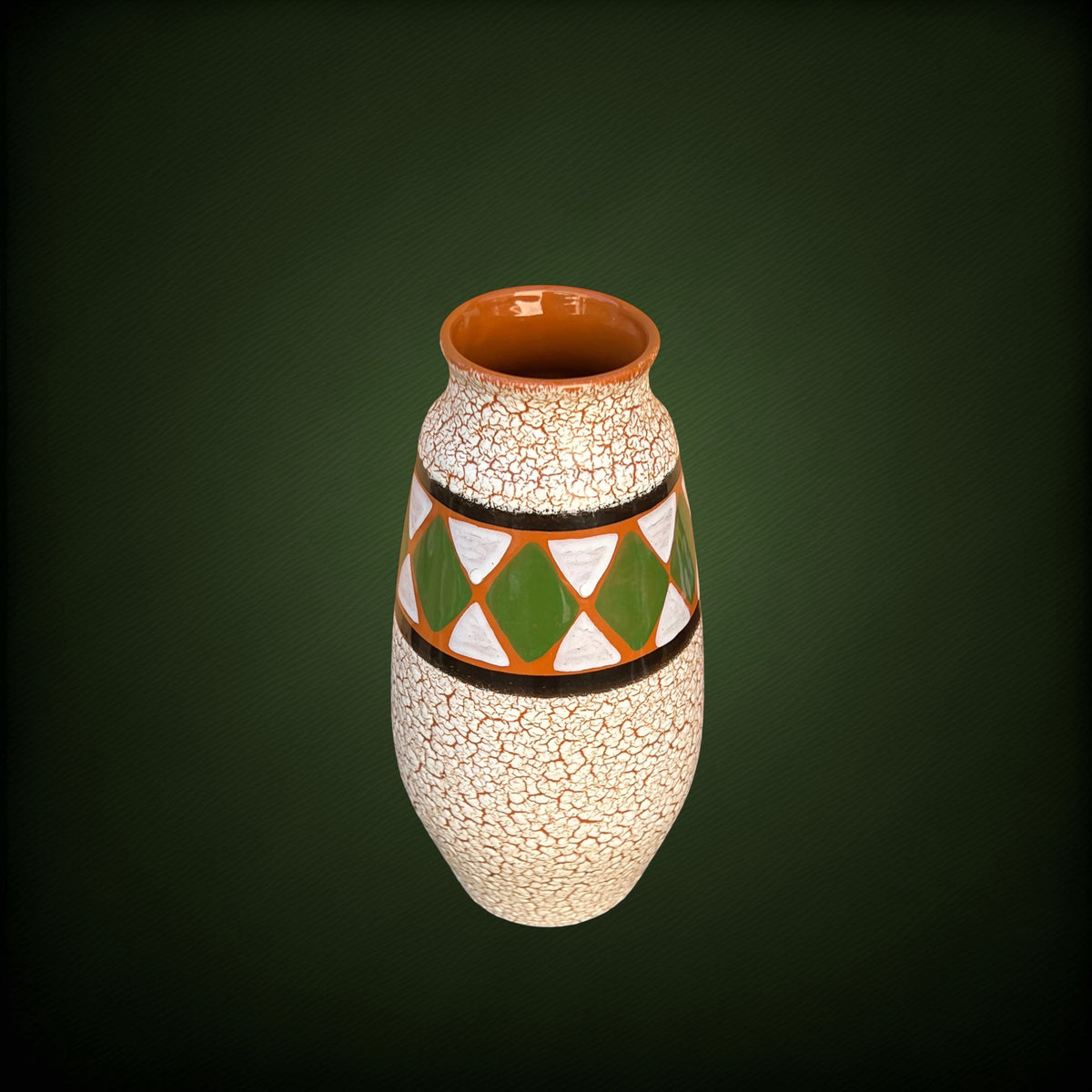 Vase Jasba Cortina 175-26 à Décor Géométrique – Années 50-60