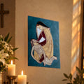 Plaque Murale Religieuse Moderniste en Céramique – Pietà – Années 60