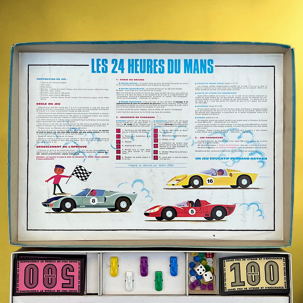 Jeu de Société Les 24 Heures du Mans Fernand Nathan par Alain Grée – 1968