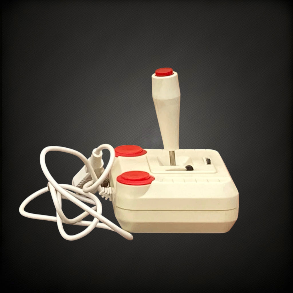 Joystick Turbo à 2 Boutons Rouges pour Ordinateur IBM PC Compatible avec Boîte d’Origine – Années 80