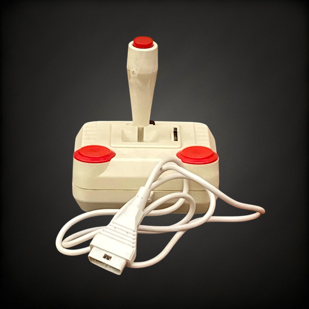 Joystick Turbo à 2 Boutons Rouges pour Ordinateur IBM PC Compatible avec Boîte d’Origine – Années 80