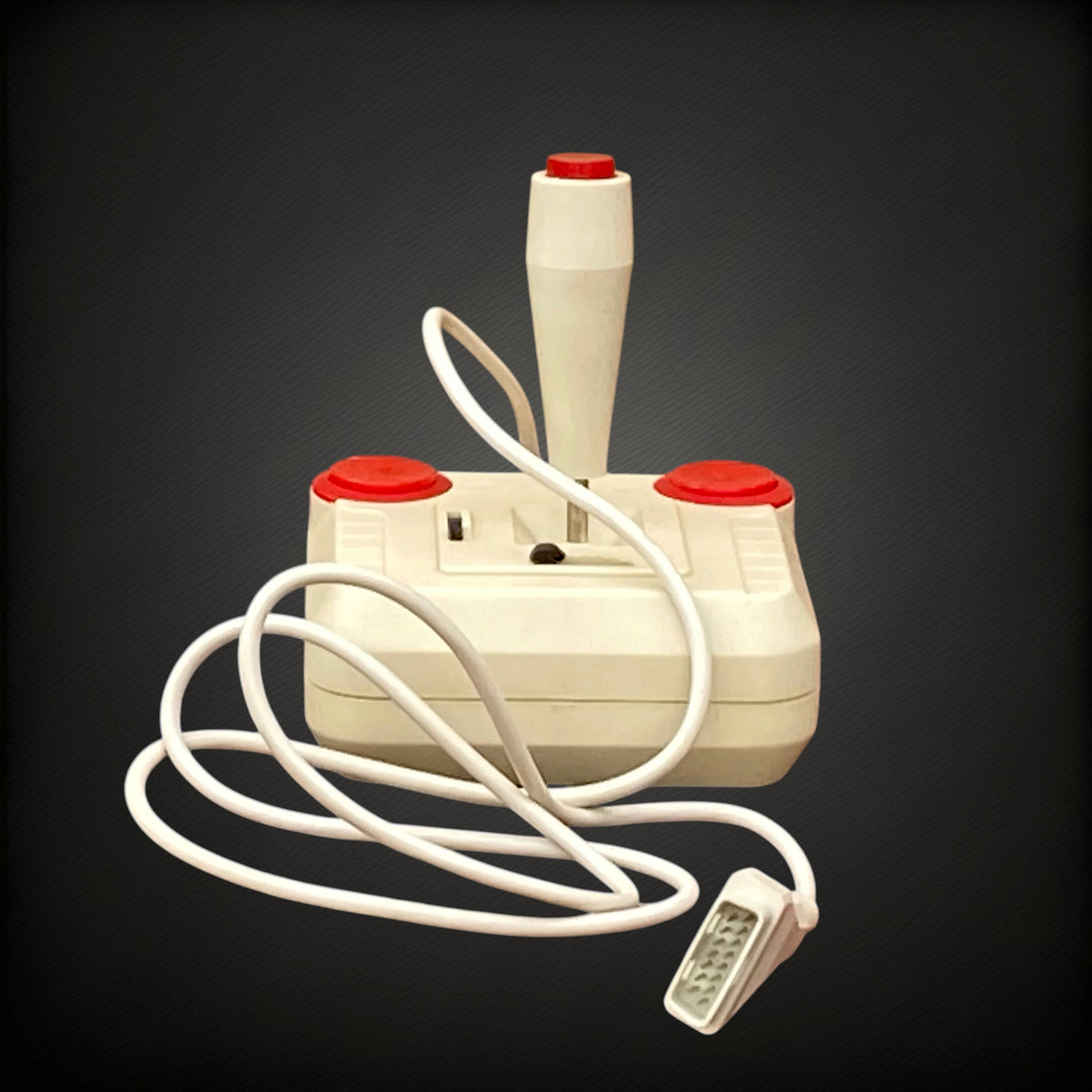 Joystick Turbo à 2 Boutons Rouges pour Ordinateur IBM PC Compatible avec Boîte d’Origine – Années 80