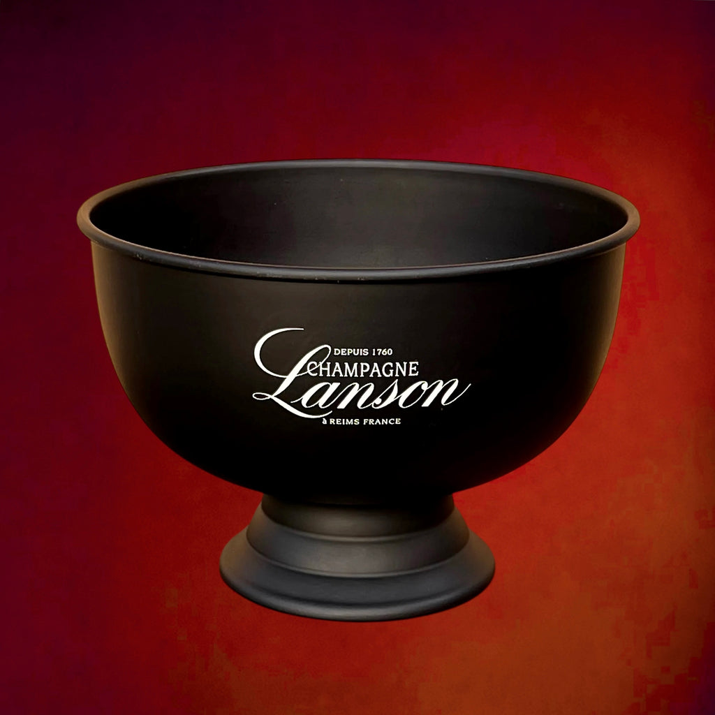 Grande Vasque à Champagne Lanson en Aluminium Noir sur Piédouche – Années 90