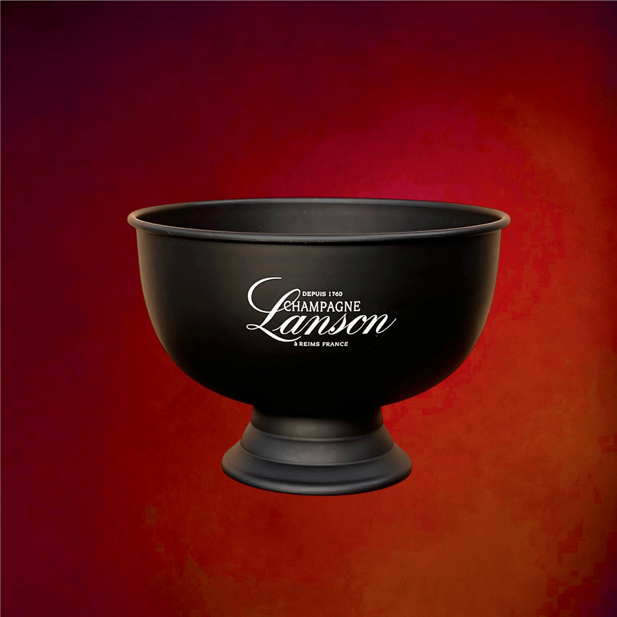 Vasque à Champagne Lanson en Aluminium Noir – Années 90
