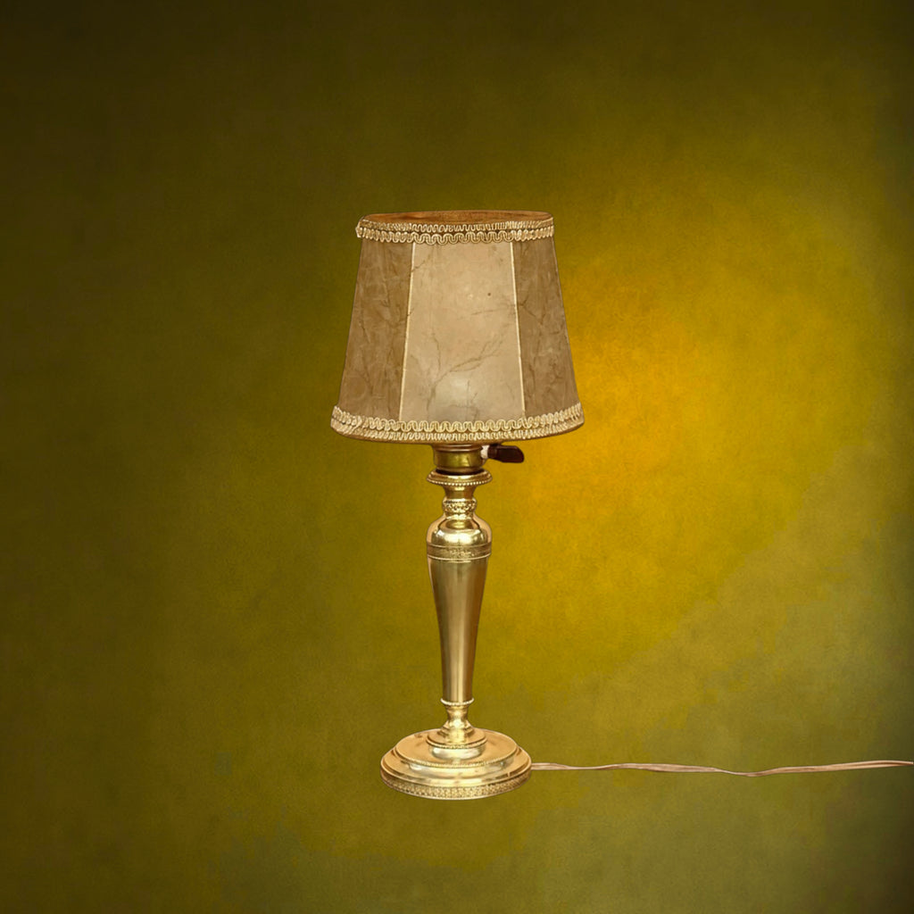 Petite Lampe d’Appoint en Laiton Massif – Années 50-60