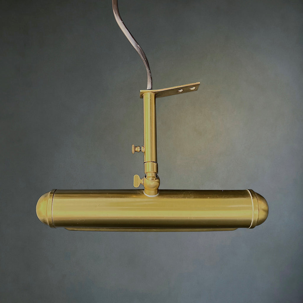 Lampe de Tableau ou de Piano en Métal Doré à Bras Télescopique – Années 60-70