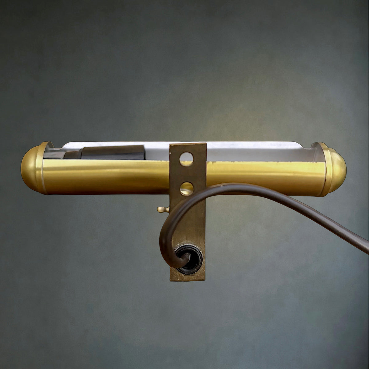 Lampe de Tableau ou de Piano en Métal Doré à Bras Télescopique – Années 60-70