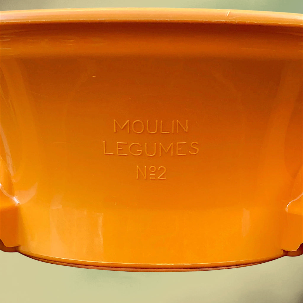 Lot de 2 Moulins à Légumes Moulinex en Plastique Orange et Acier Inoxydable – Mouli Baby et N°2 – Années 70