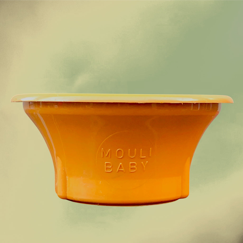 Lot de 2 Moulins à Légumes Moulinex en Plastique Orange et Acier Inoxydable – Mouli Baby et N°2 – Années 70