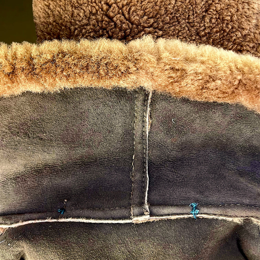 Veste Trois-Quarts Homme en Peau de Mouton Retournée Marron – Années 70