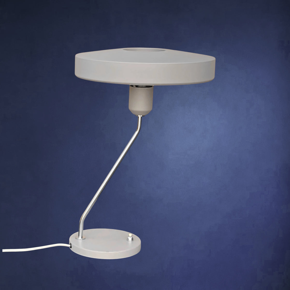 Lampe de Table Philips Romeo en Métal Gris et Chrome, Style Space Age – Années 60