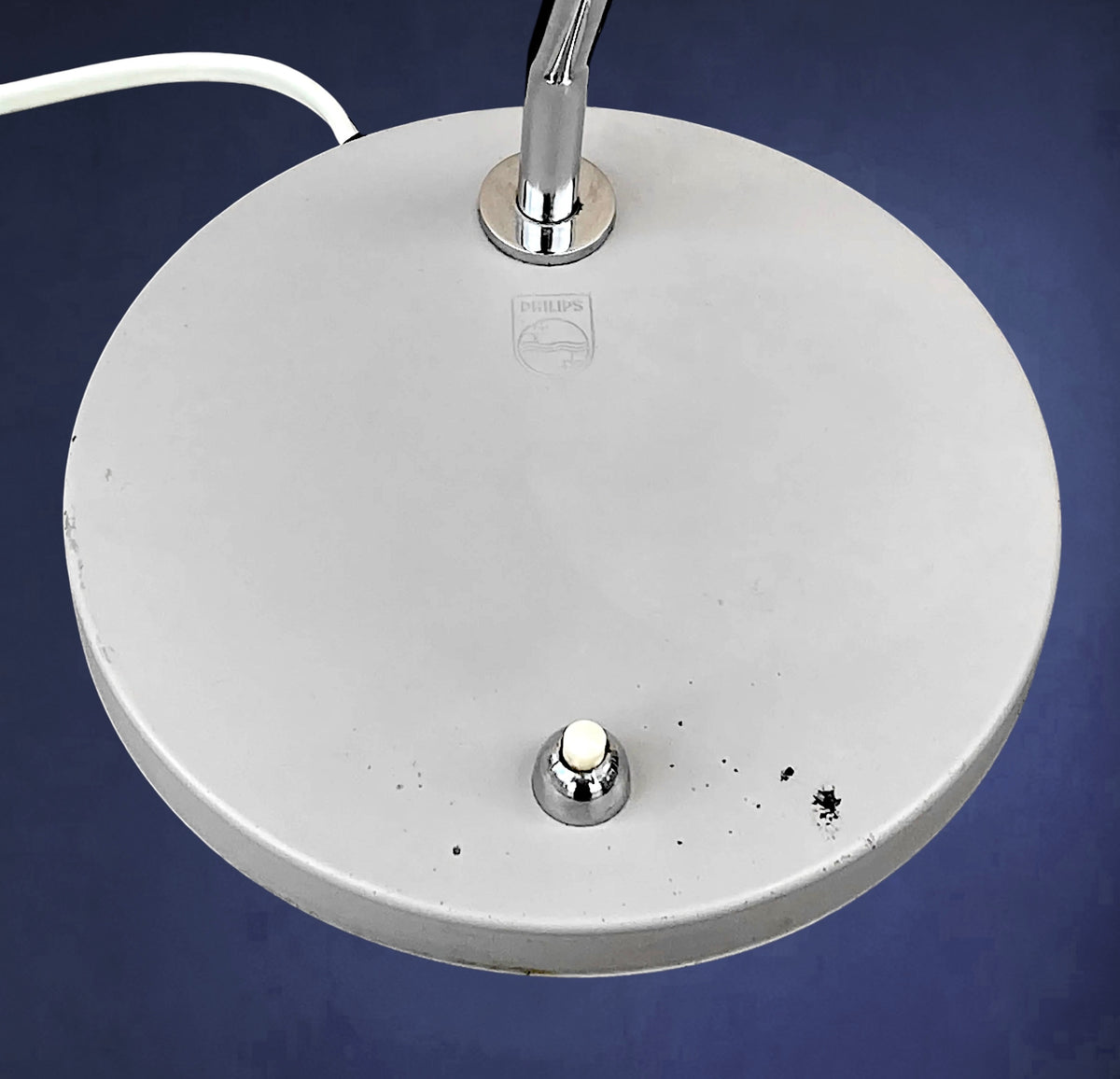 Lampe de Table Philips Romeo en Métal Gris et Chrome, Style Space Age – Années 60