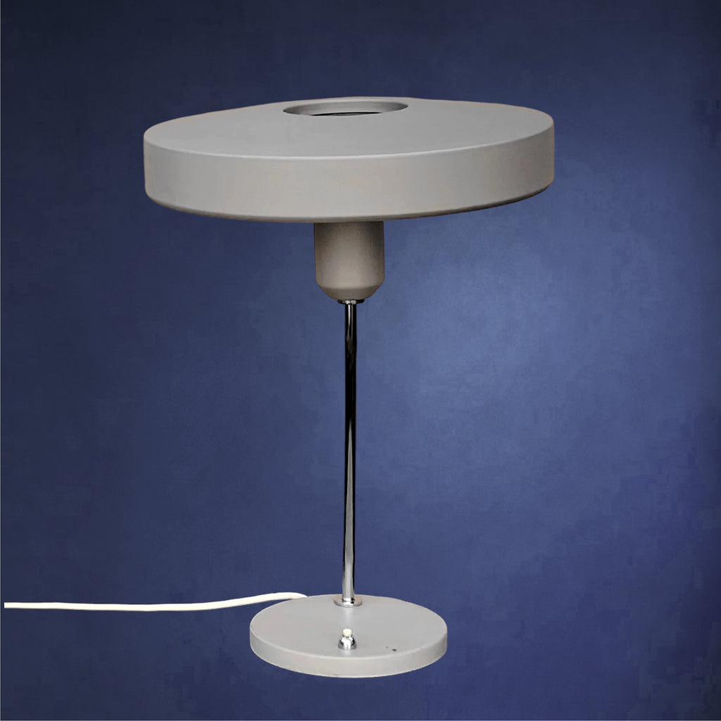 Lampe de Table Philips Romeo en Métal Gris et Chrome, Style Space Age – Années 60