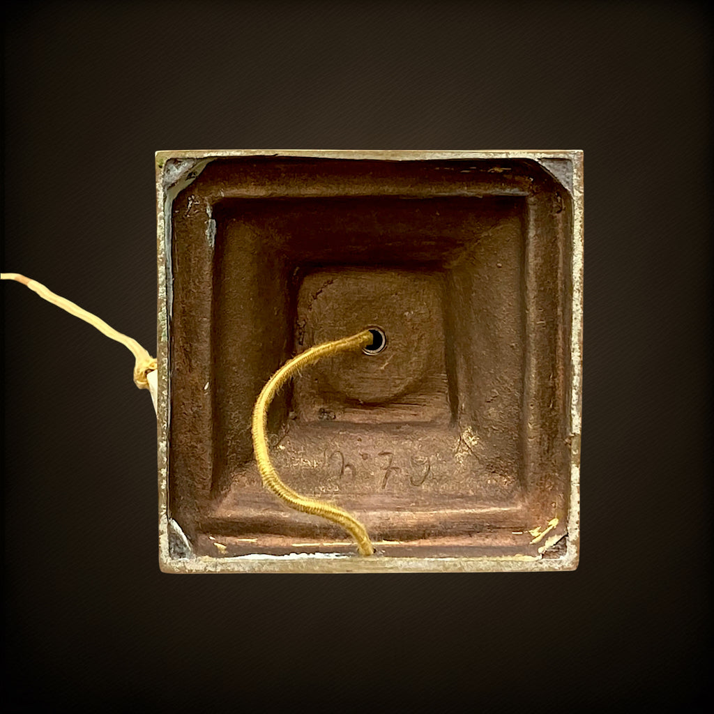 Pied de Lampe Néoclassique à Colonne Cannelée en Laiton Massif Poli – Années 60-70