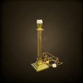 Pied de Lampe Colonne Cannelée en Laiton Massif – Années 60-70