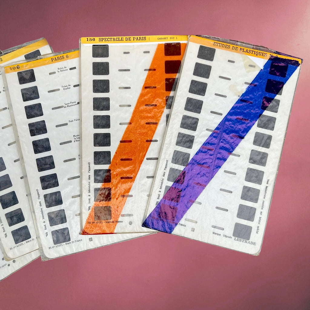 Stéréoscope Lestrade Simplex en Plastique Ivoire avec Boîte et 5 Cartes de Vues – Années 60
