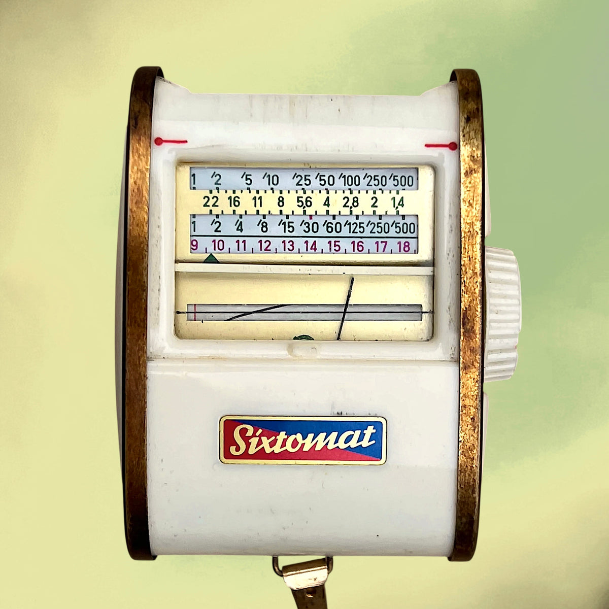 Posemètre Gossen Sixtomat Color Finder avec Étui en Cuir – Allemagne de l'Ouest, Années 50