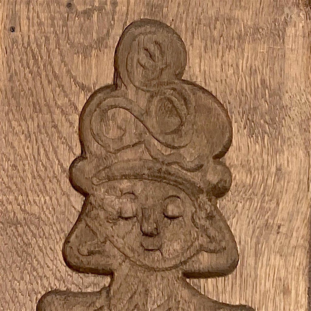 Duo de Moules à Spéculoos Artisanaux en Bois Sculpté – Années 50-60