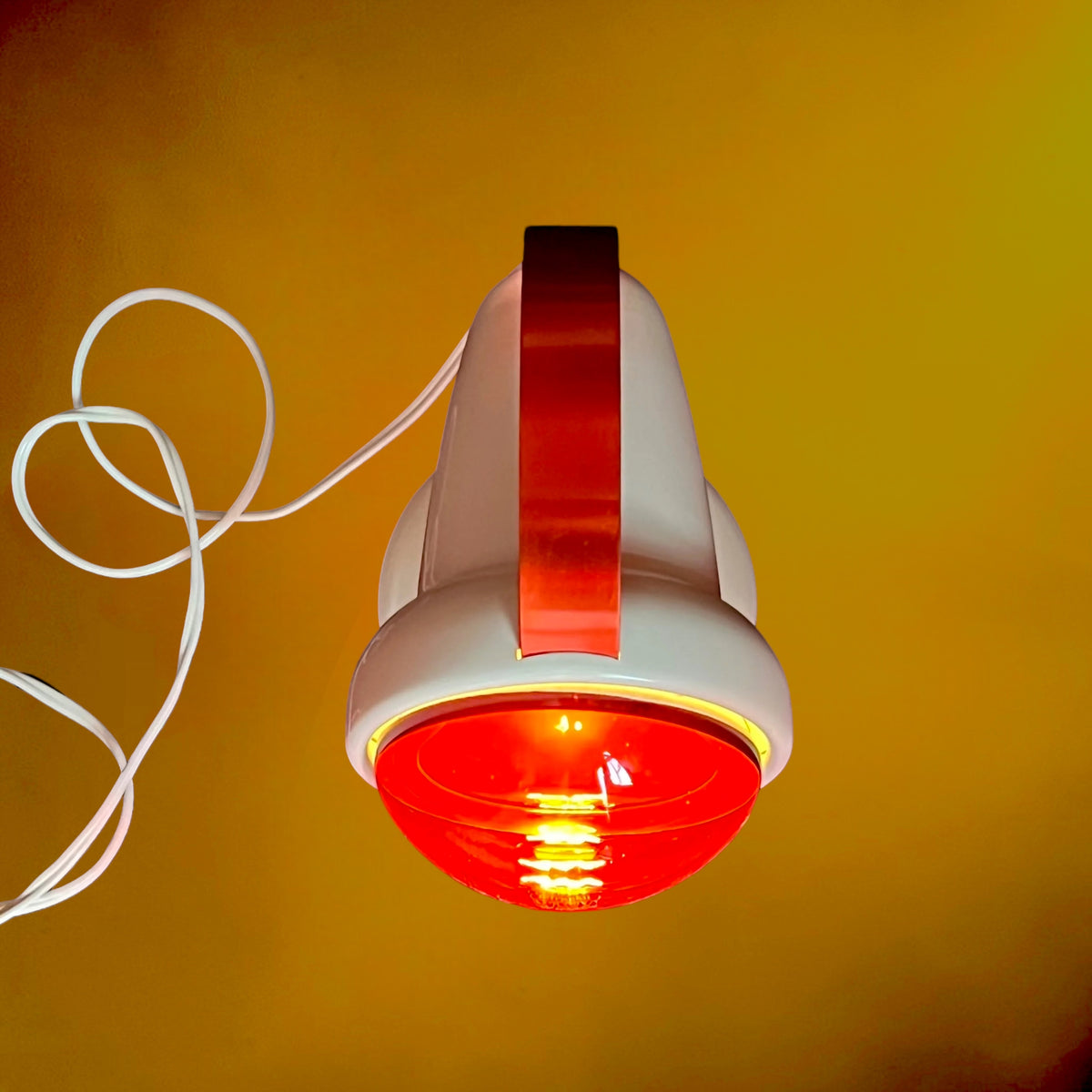 Lampe Infrarouge Philips Infraphil 7529 Crème et Rouge – Space Age, Années 50-60