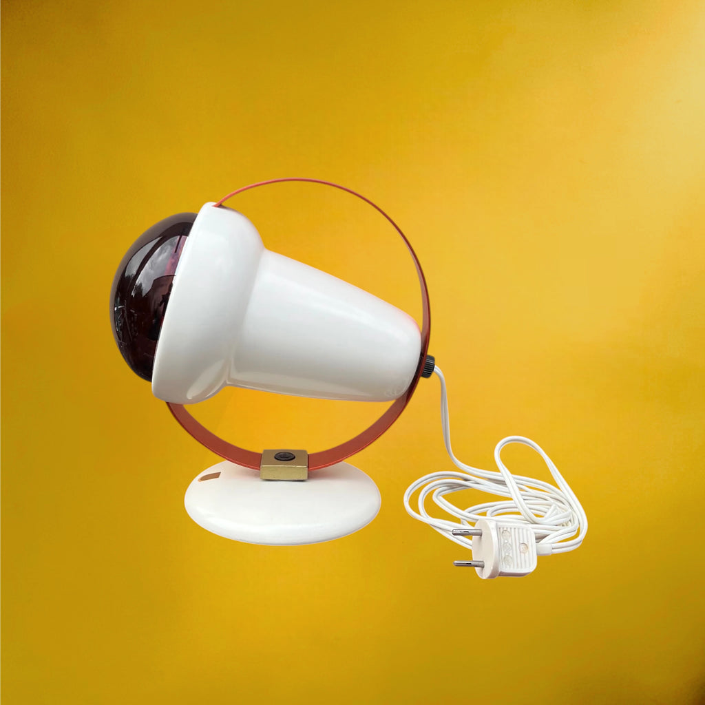 Lampe Infrarouge Philips Infraphil 7529 Crème et Rouge – Space Age, Années 50-60