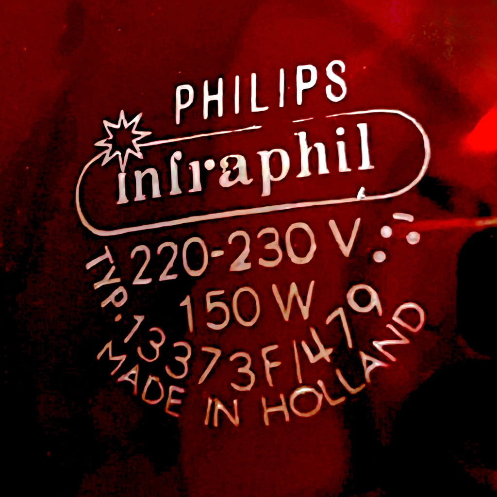 Lampe Infrarouge Philips Infraphil 7529 Crème et Rouge – Space Age, Années 50-60