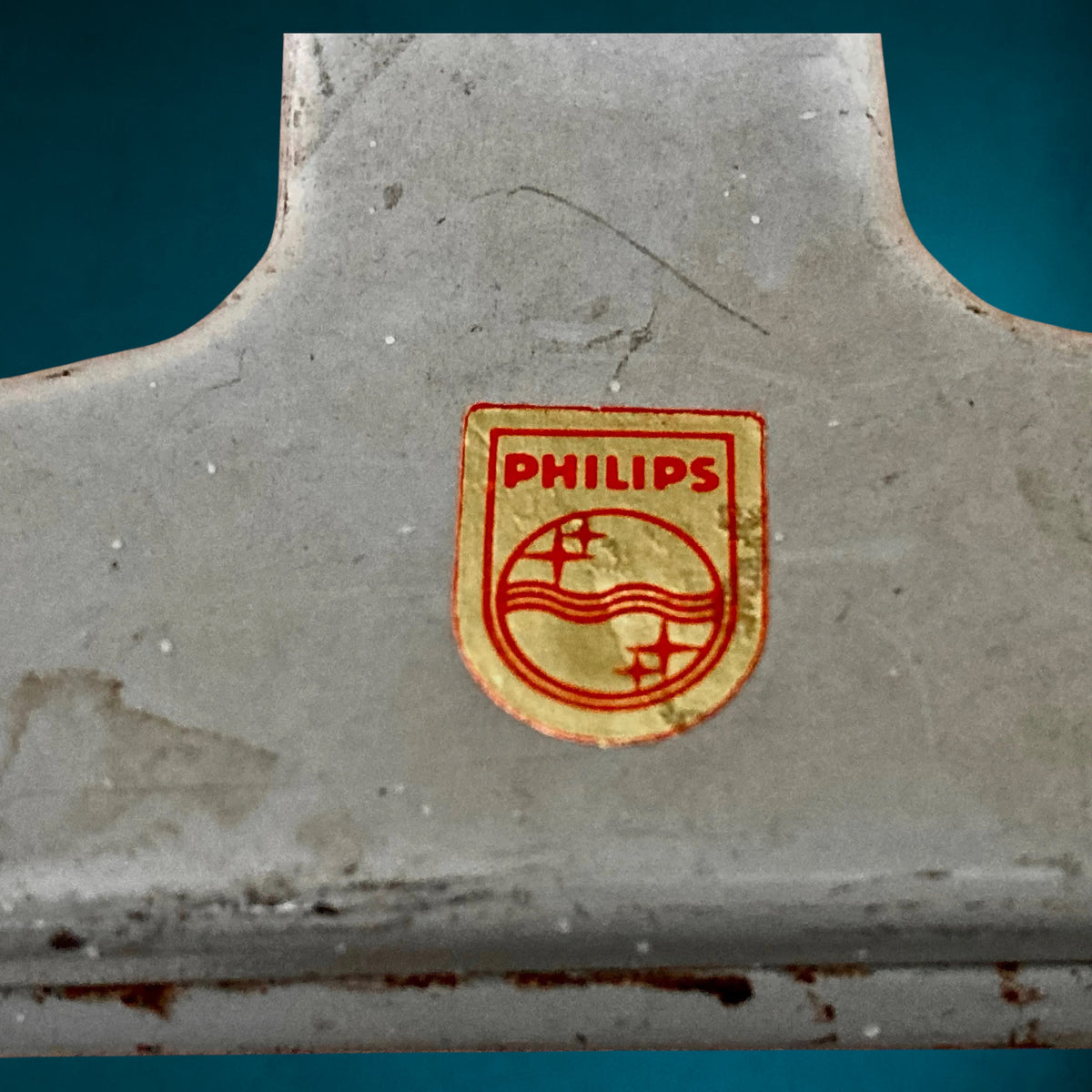 Lot de 3 Lampes à Pince Philips en Métal Peint Gris – Éclairage Industriel – Années 50-60
