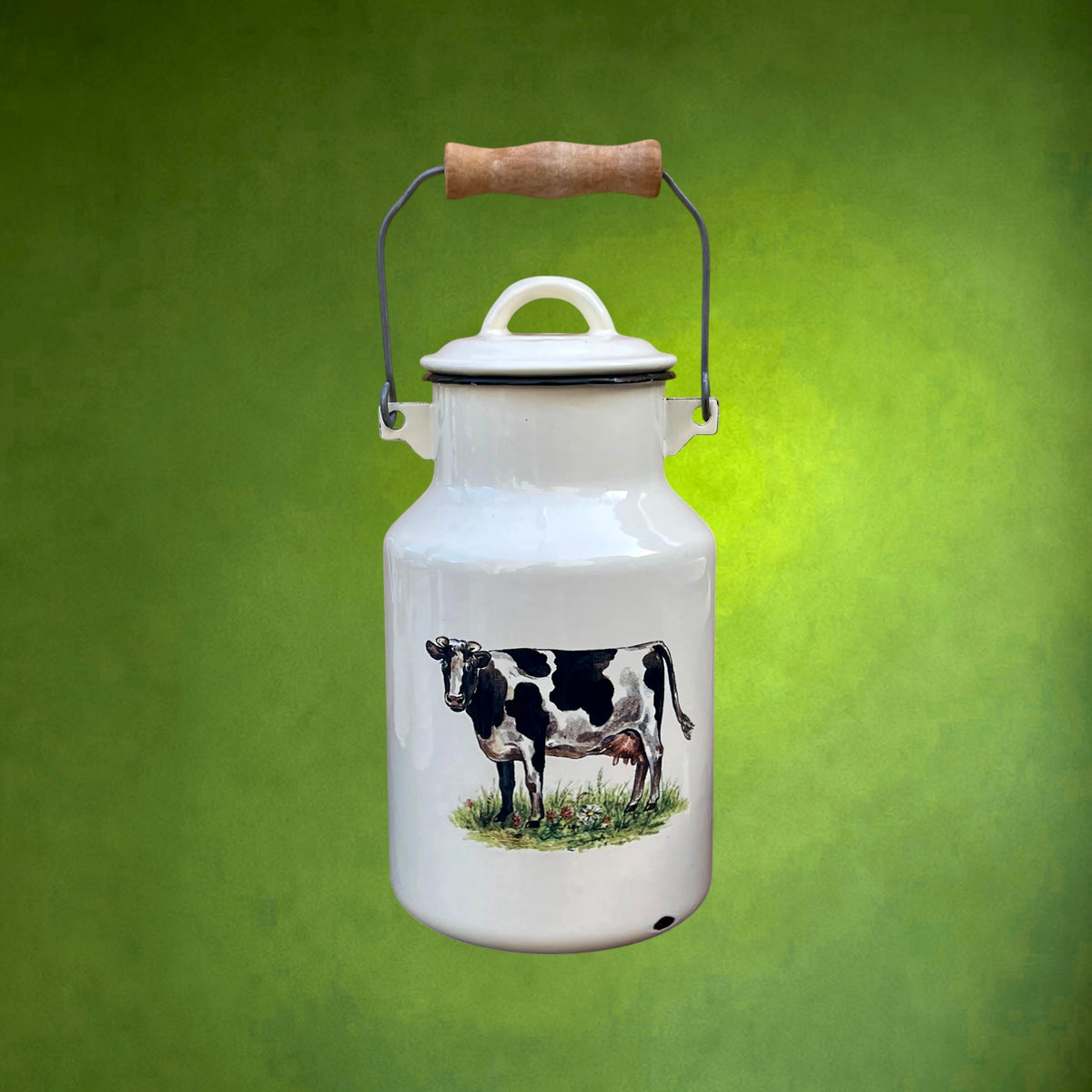 Panoplie de Cuisine Émaillée à Décor de Vache – Années 60-70