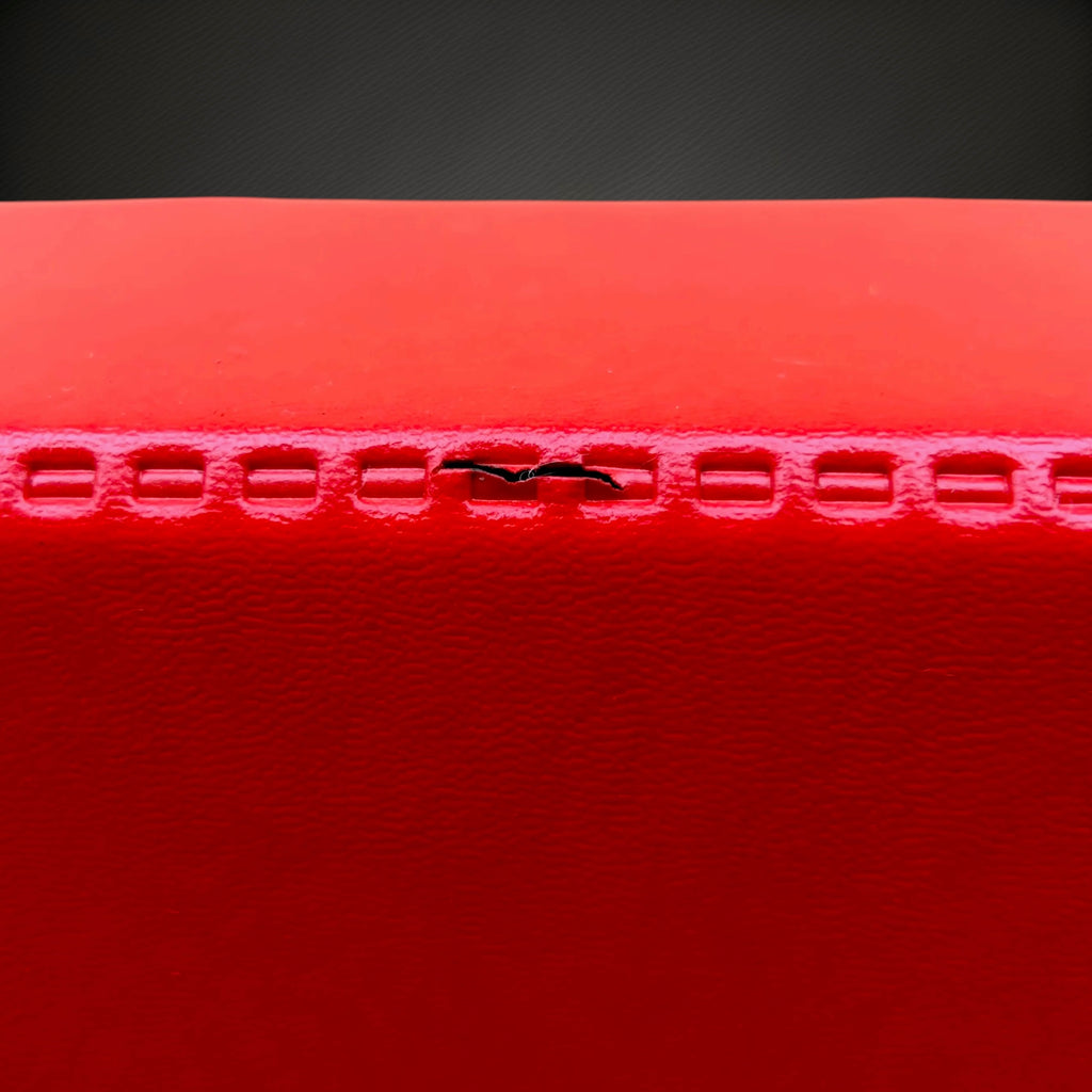 Valisette de Rangement pour 10 Cassettes Audio en Skaï Rouge et Noir – Années 70