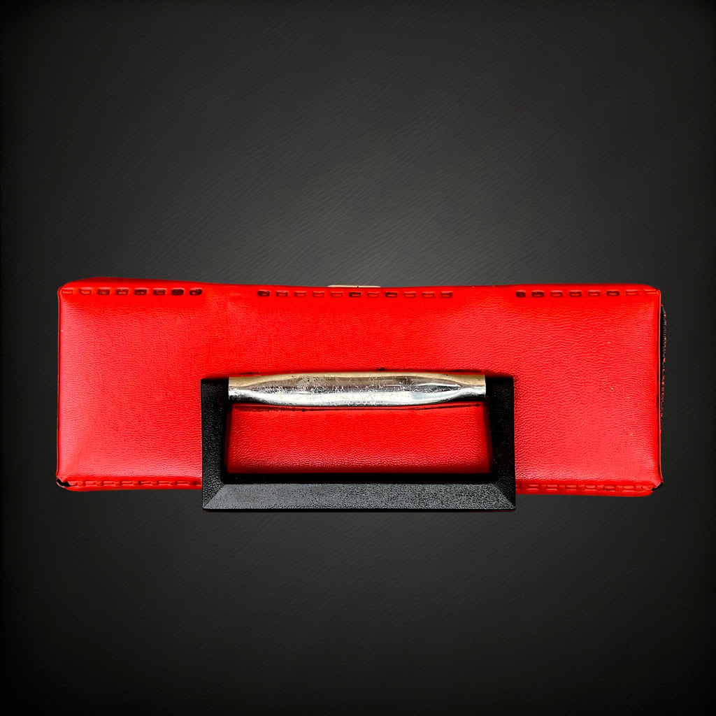 Valisette de Rangement pour 10 Cassettes Audio en Skaï Rouge et Noir – Années 70