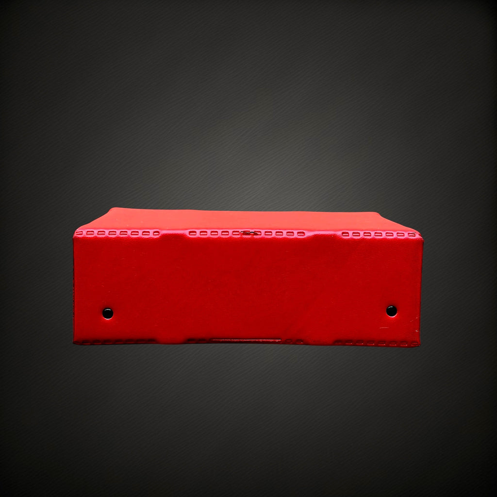 Valisette de Rangement pour 10 Cassettes Audio en Skaï Rouge et Noir – Années 70