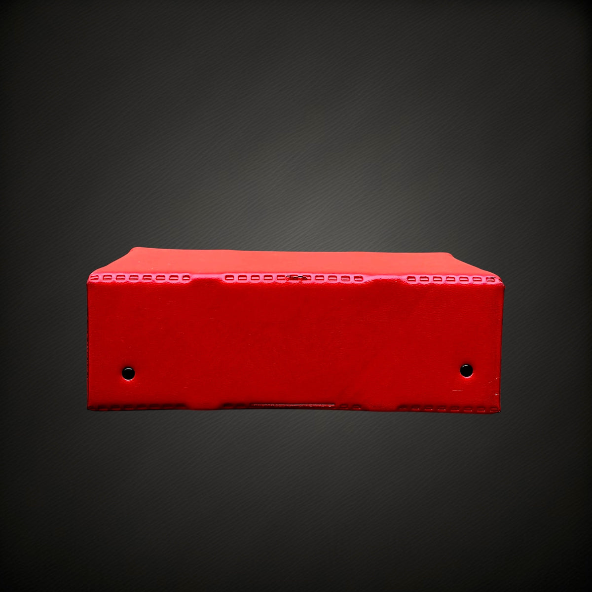 Valisette de Rangement pour 10 Cassettes Audio en Skaï Rouge et Noir – Années 70