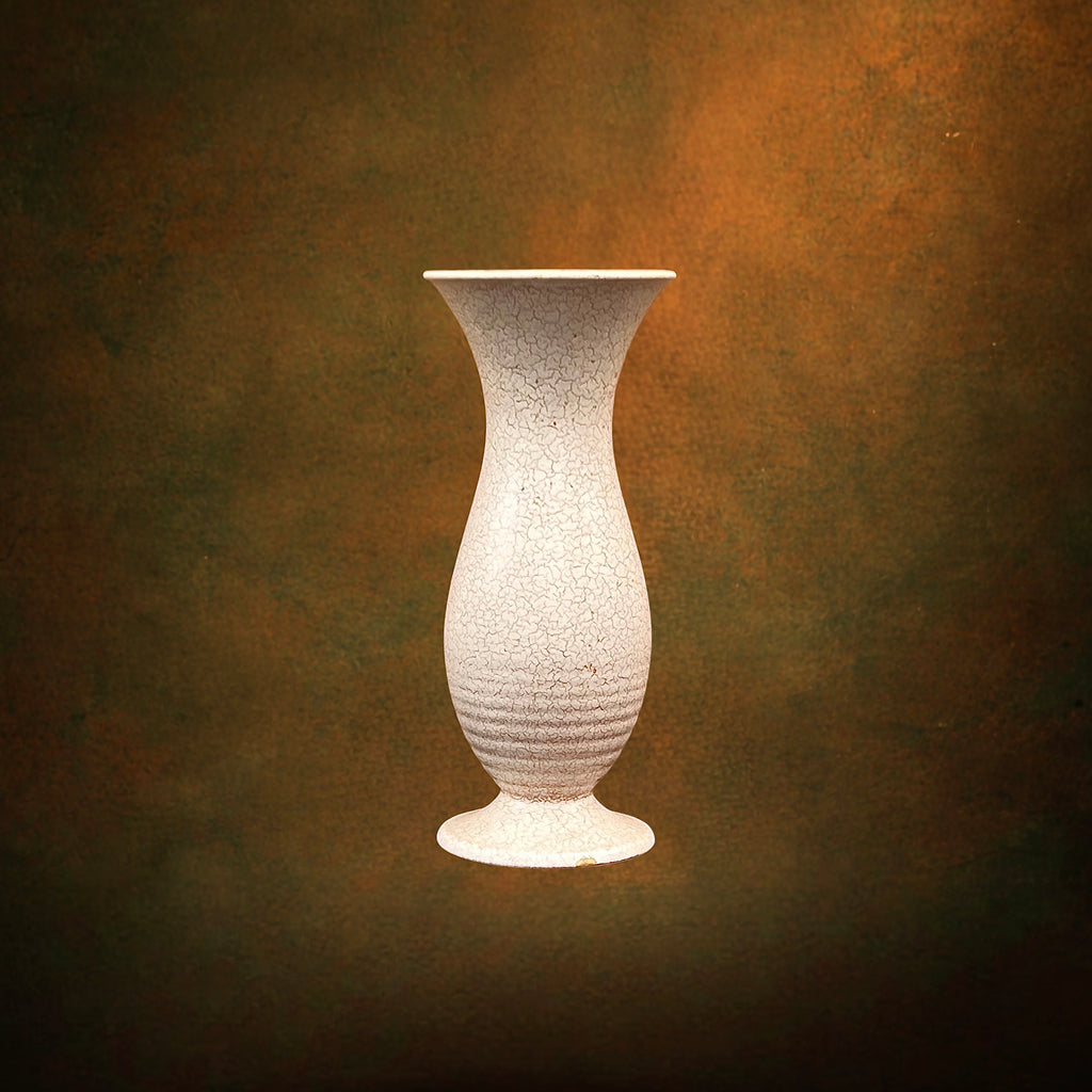 Vase Dümler & Breiden 985-32 en Céramique Craquelée Ivoire – Années 50-60