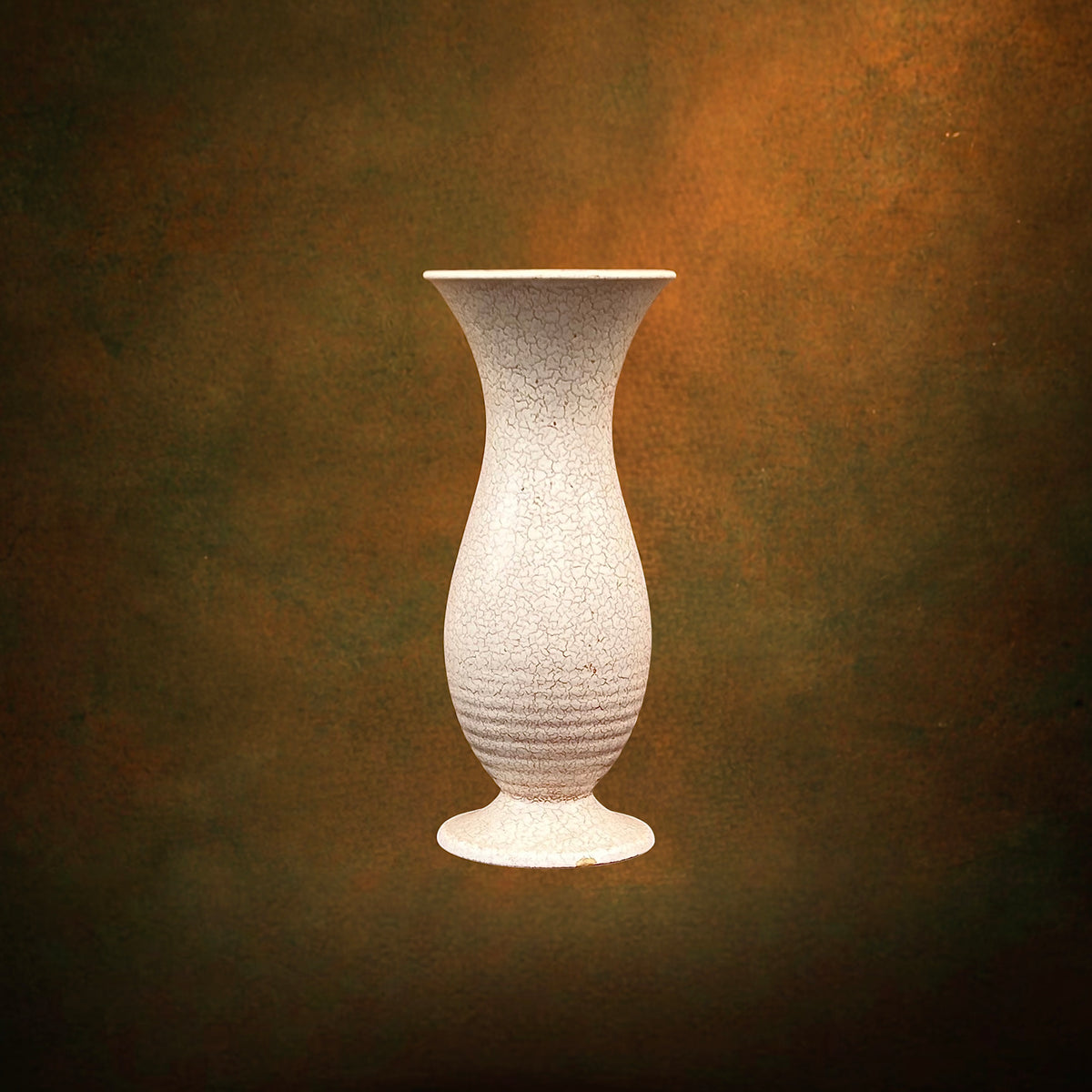 Vase Dümler & Breiden 985-32 en Céramique Craquelée Ivoire – Années 50-60