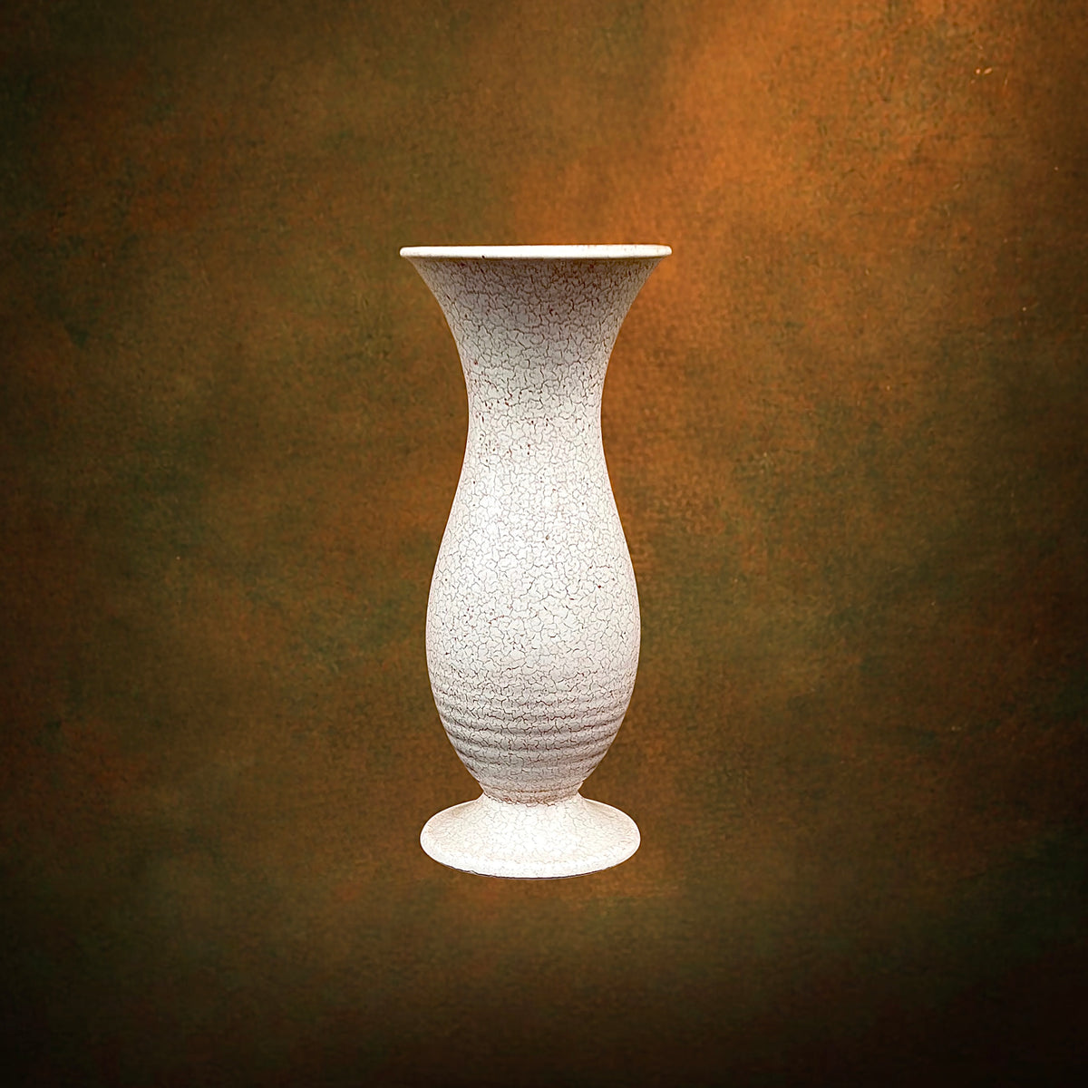 Vase Dümler & Breiden 985-32 en Céramique Craquelée Ivoire – Années 50-60