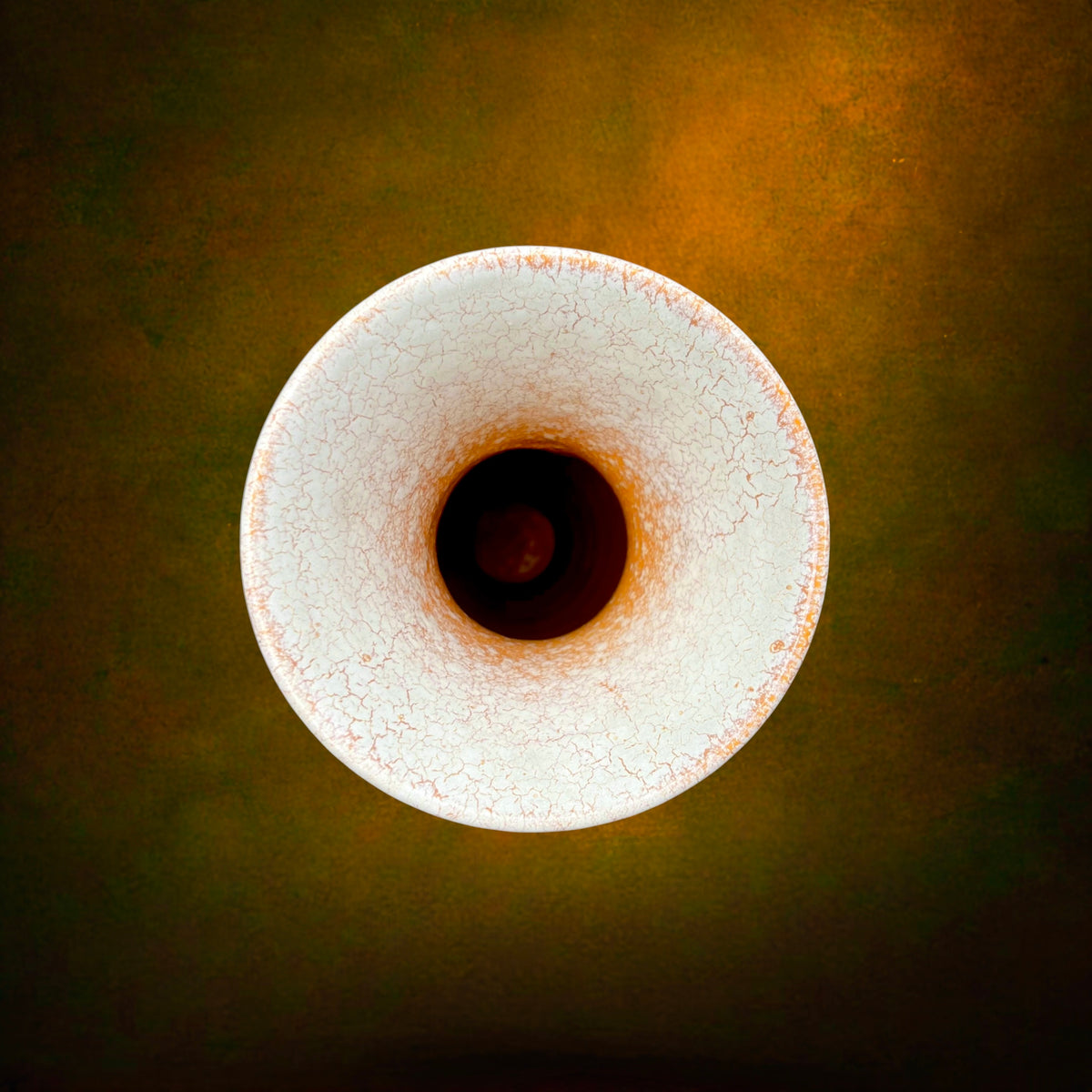 Vase Dümler & Breiden 985-32 en Céramique Craquelée Ivoire – Années 50-60