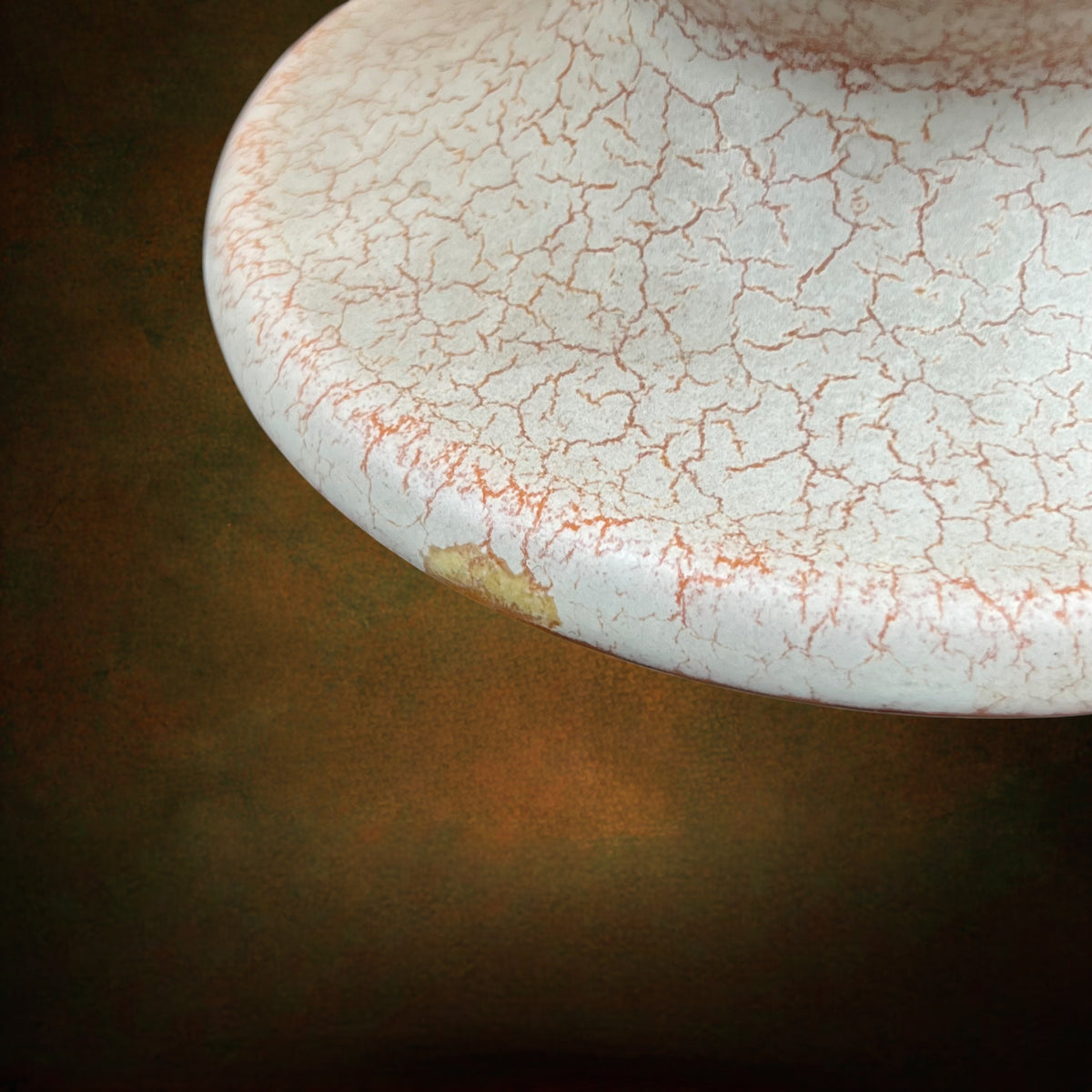 Vase Dümler & Breiden 985-32 en Céramique Craquelée Ivoire – Années 50-60