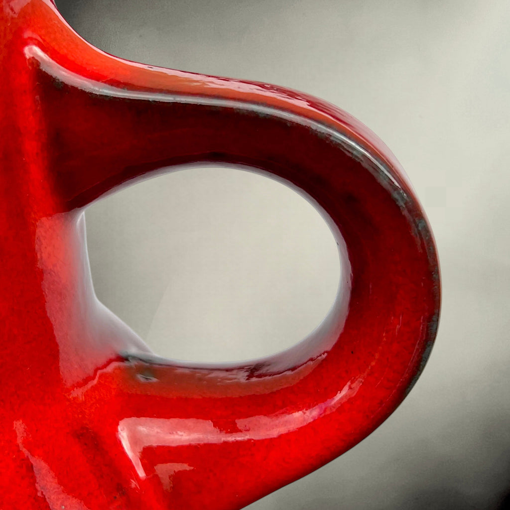 Vase Carstens Tönnieshof 1532-34 en Céramique Fat Lava Rouge et Gris – Années 60