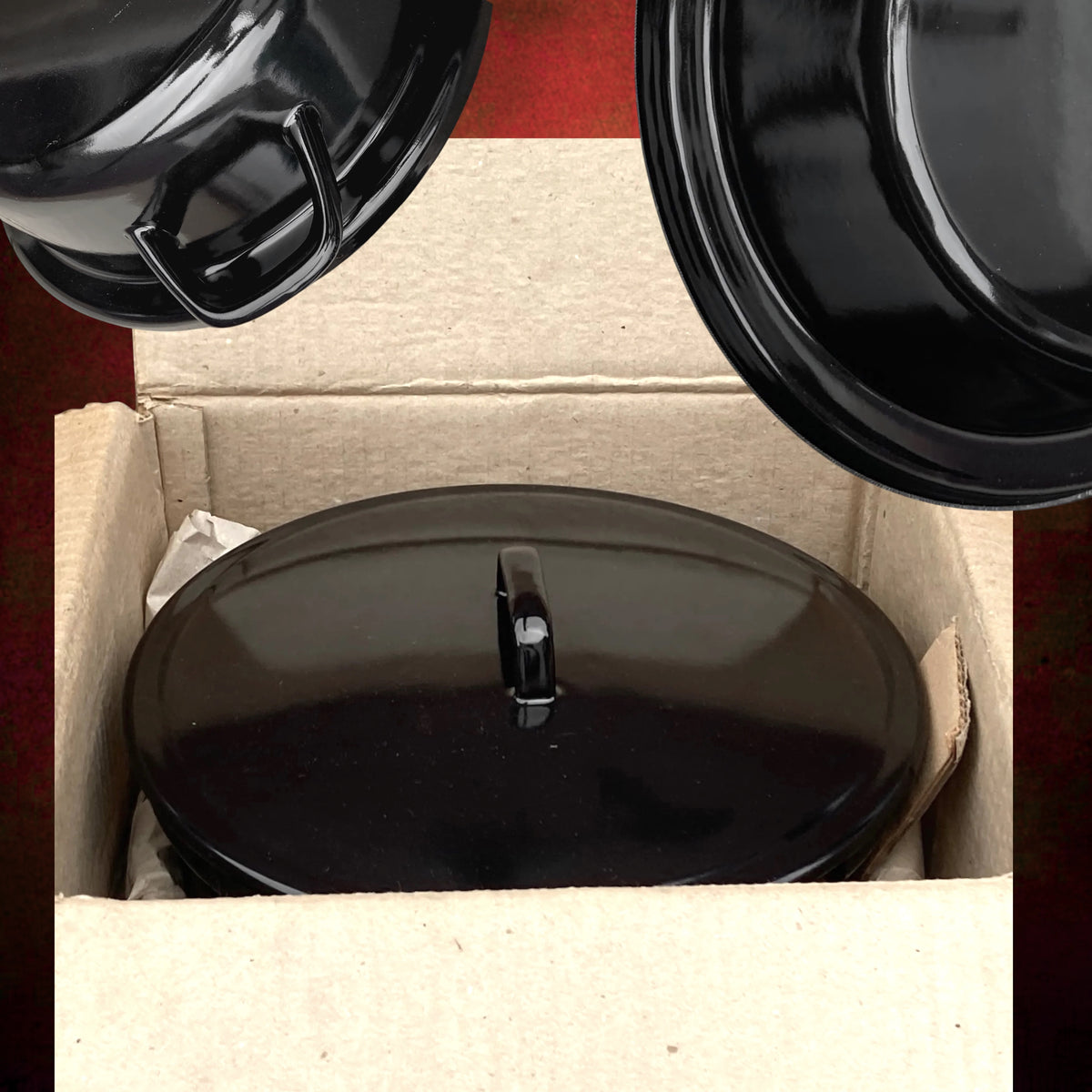 Deadstock - Extracteur de Jus à Vapeur WECK en Tôle Émaillée Noire avec Boîte – Années 60-70