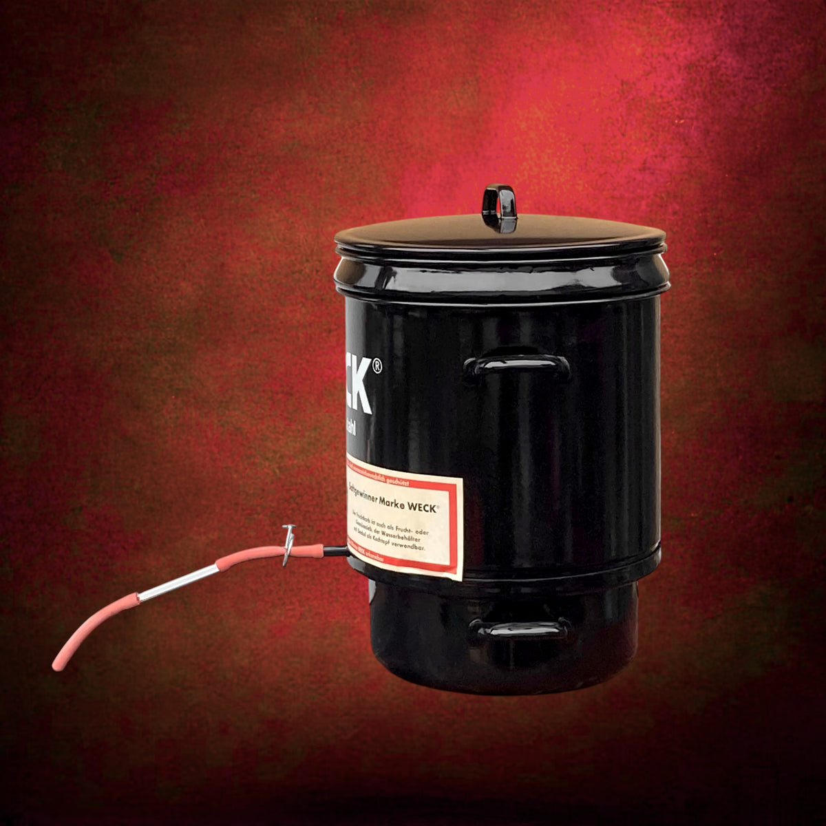 Deadstock - Extracteur de Jus à Vapeur WECK en Tôle Émaillée Noire avec Boîte – Années 60-70
