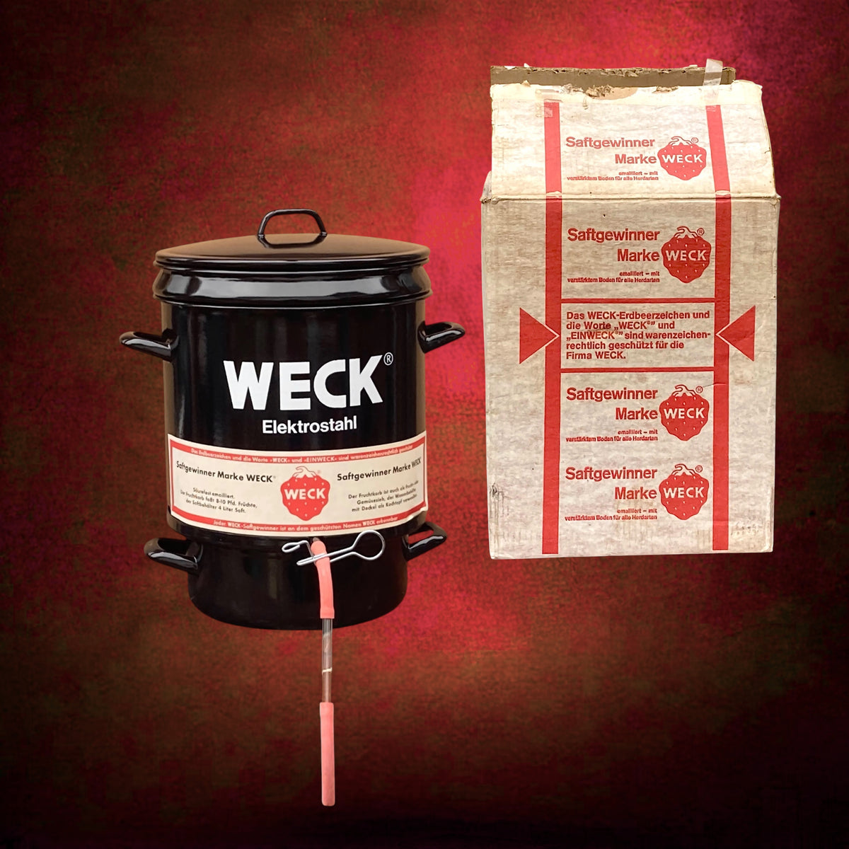 extracteur-jus-vapeur-weck-email-noir-boite-annees60-70