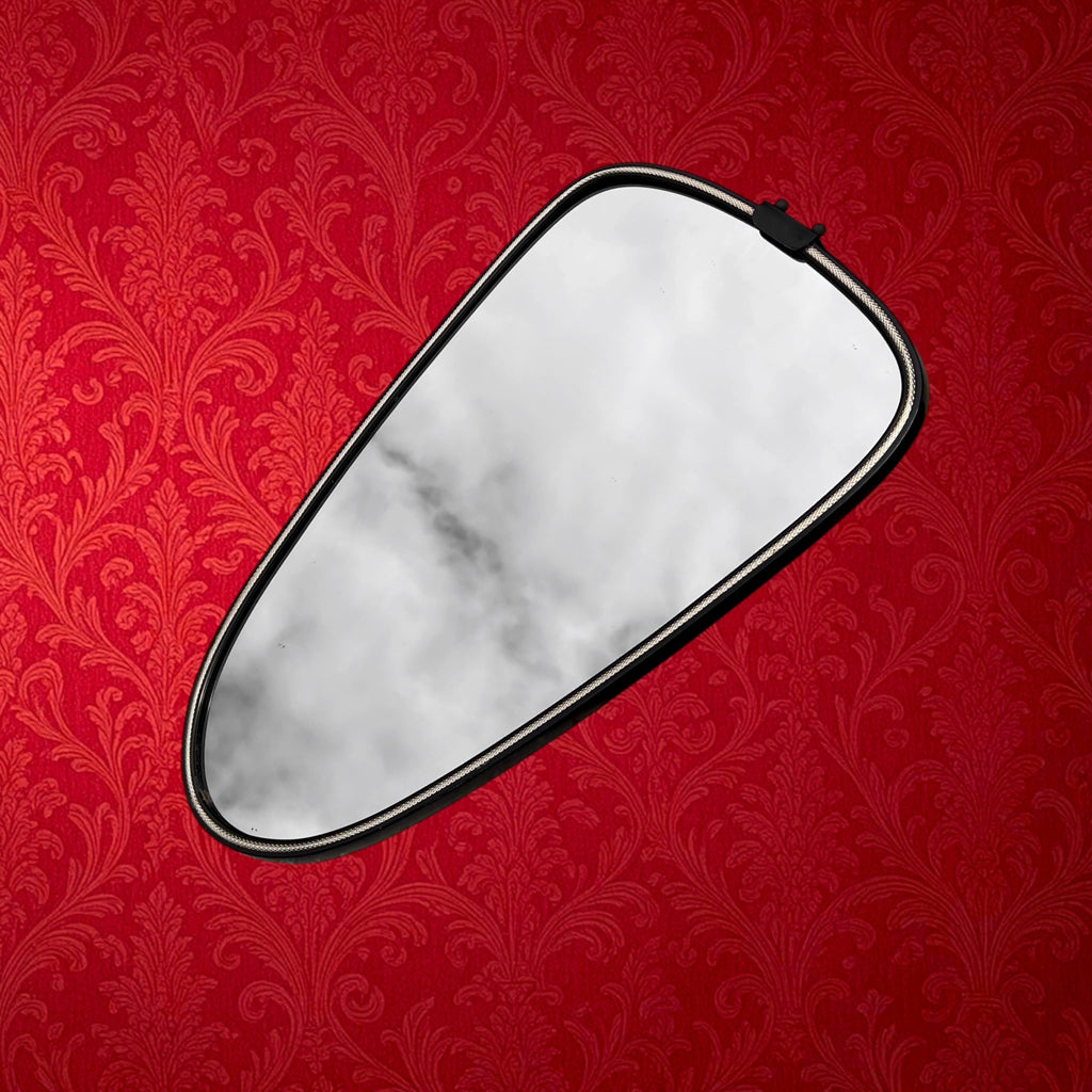 Miroir Mural Asymétrique Forme Libre Noir et Doré – Années 50-60