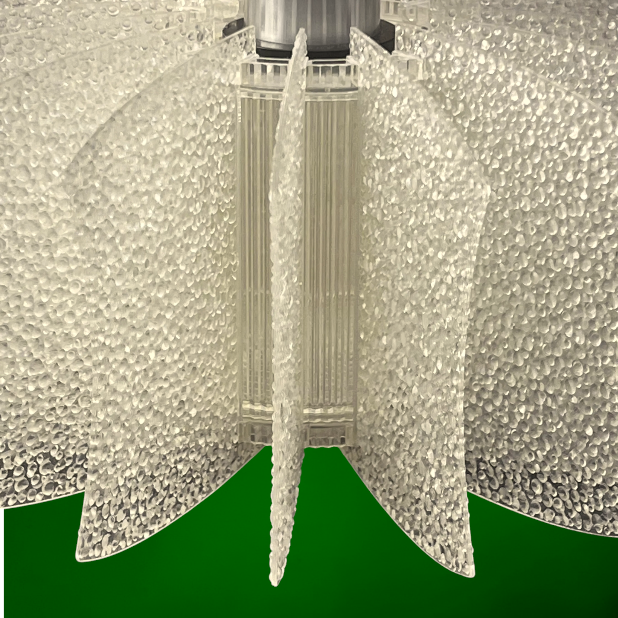 Suspension Allemande Space Age en Aluminium et Plastique Texturé – Années 1970