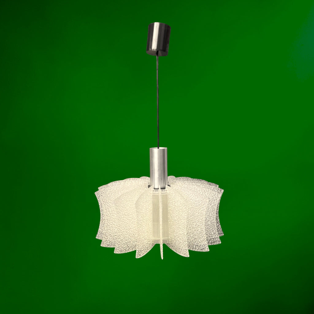Suspension Allemande Space Age en Aluminium et Plastique Texturé – Années 1970
